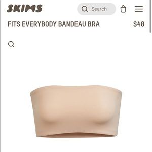Skims Fits Everybody Bandeau Bra in Mica